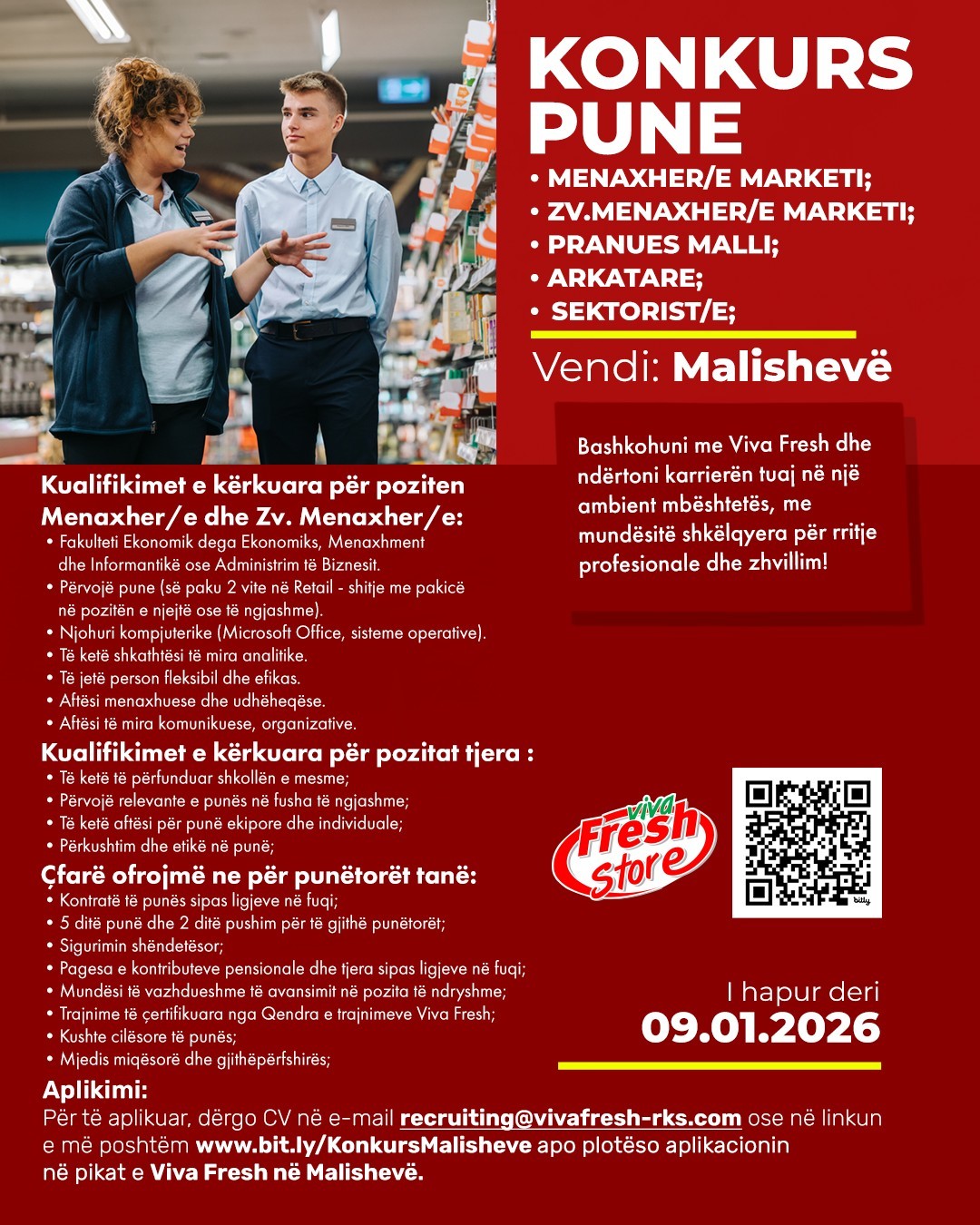 Menaxher/e Marketi, Zv.Menaxher/e Marketi, Pranues Malli, Arkatare, Sektorist/e